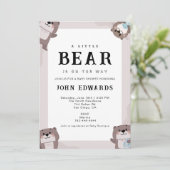 Little Bear Baby Shower Invitation Design 招待状 (スタンド正面)