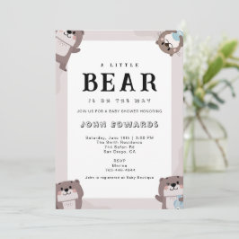 Little Bear Baby Shower Invitation Design 招待状