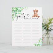 Little bear baby showersゲストのサインイン (スタンド正面)