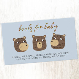 Little Bear Cub Baby Shower Bookリクエスト エンクロージャーカード