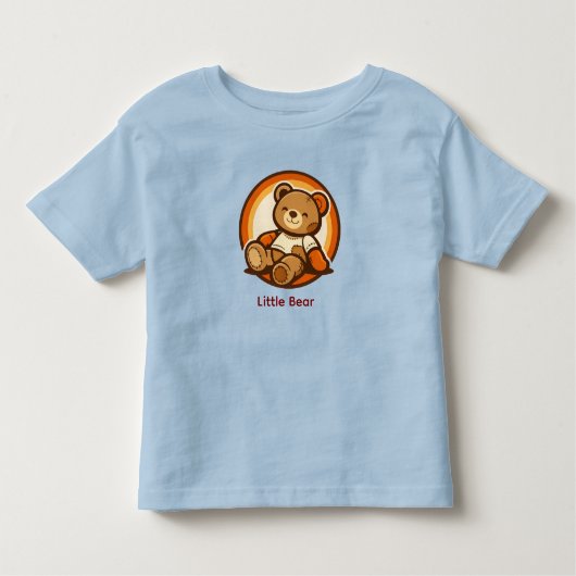 Little Bear Cute Retro Kawaii Toddler T-Shirt トドラーTシャツ (正面)