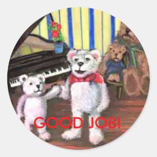 Little Bear & Mrs. Treble Bearyステッカー ラウンドシール