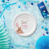 Little Bear Pink Any Age Birthday ペーパープレート (パーティー)
