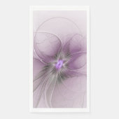 Little Beauty Modern Mauve Gray Fractal Art Flower (正面)