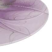 Little Beauty Modern Mauve Gray Fractal Art Flower カッティングボード (角)