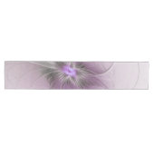 Little Beauty Modern Mauve Gray Fractal Art Flower ミディアムテーブルランナー (横)