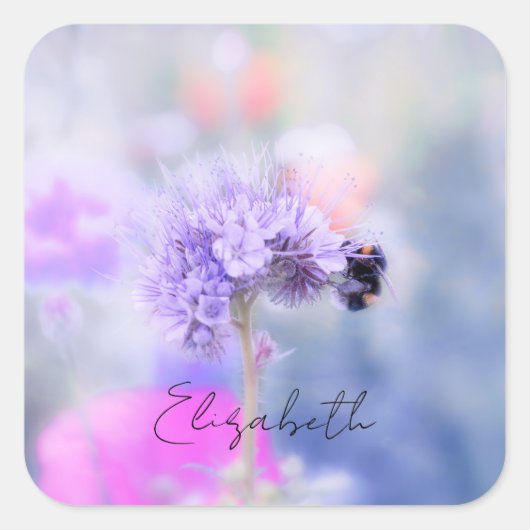 Little Beeステッカー スクエアシール (正面)