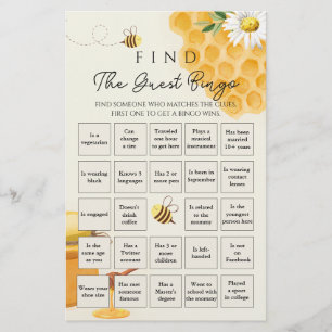 Little Bee Baby Shower Bingoゲーム