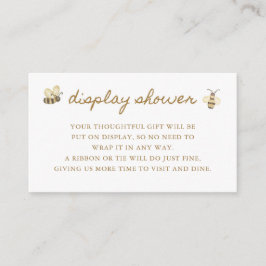Little Bee Baby Shower Display Shower エンクロージャーカード