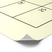 Little Bee Baby Shower Guess Due Date Calendar Pos ポスター (角)