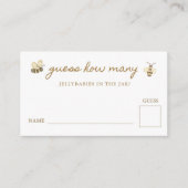 Little Bee Baby Shower Guess How Many エンクロージャーカード (正面)