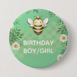 Little bee Birthday Boy/Girl personalised Badge 缶バッジ