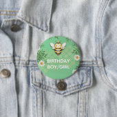 Little bee Birthday Boy/Girl personalised Badge 缶バッジ (インサイチュ)