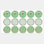 Little bee buzz food drink label stickers ラベル (シート)