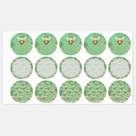 Little bee buzz food drink label stickers ラベル