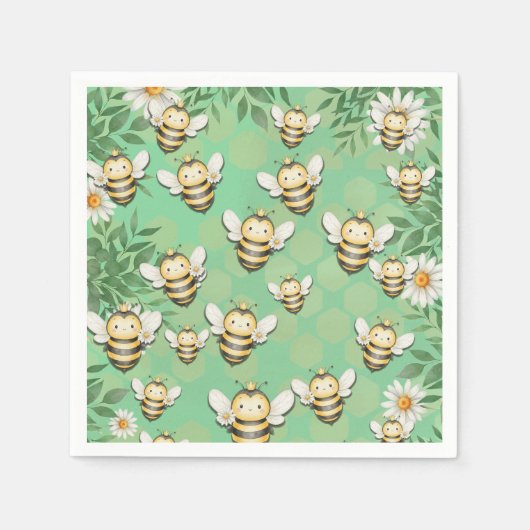 Little Bee's Buzz Napkins スタンダードカクテルナプキン (正面)