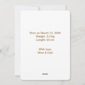 Little Beginnings – Baby Announcement Cards シーズンカード (裏面)