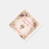 Little Berry Celebration 1st Birthday スタンダードカクテルナプキン (角)