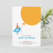 Little Birdの最初の誕生日の招待 招待状 (スタンド正面)