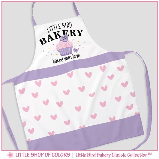 Little Bird Bakery ピンクカップケーキ  エプロン