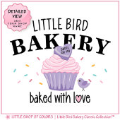 Little Bird Bakery Cute Cupcake Tシャツ