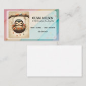 Little Bird in a Floral Swing 名刺 (正面/裏面)