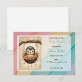 Little Bird in a Floral Swing 招待状 (正面/裏面)