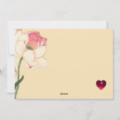 LITTLE BIRD,PINK ROSES,LOTUS FLOWER Valentine Day シーズンカード (裏面)