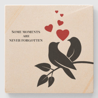 little birds with hearts ストーンコースター
