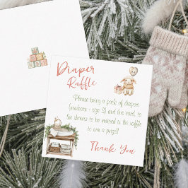 Little Bit Of Country Winter Boho Baby Girl Shower エンクロージャーカード