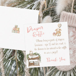 Little Bit Of Country Winter Boho Baby Girl Shower エンクロージャーカード