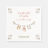 Little Bit of Country Winter Boho Baby Girl Shower スタンダードカクテルナプキン (正面)