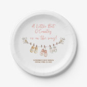 Little Bit Of Country Winter Boho Baby Girl Shower ペーパープレート (正面)