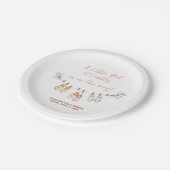 Little Bit Of Country Winter Boho Baby Girl Shower ペーパープレート (アングル)