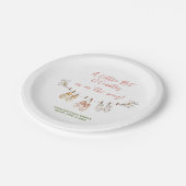 Little Bit Of Country Winter Boho Baby Girl Shower ペーパープレート (アングル)