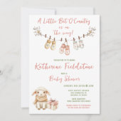 Little Bit Of Country Winter Boho Baby Girl Shower 招待状 (正面)