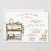 Little Bit Of Country Winter Boho Baby Girl Shower 招待状 (正面)