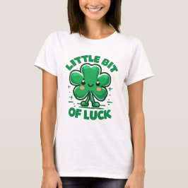Little Bit of Luck – Cute Kawaii Clover  Tシャツ