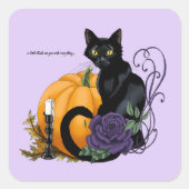 Little Black Cat スクエアシール (正面)