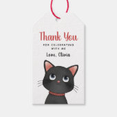 Little black cat thank you Gift Tag ギフトタグ (正面)