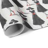 Little Black Dress Society Chalk Fashion Pattern ラッピングペーパー (ロールコーナー)