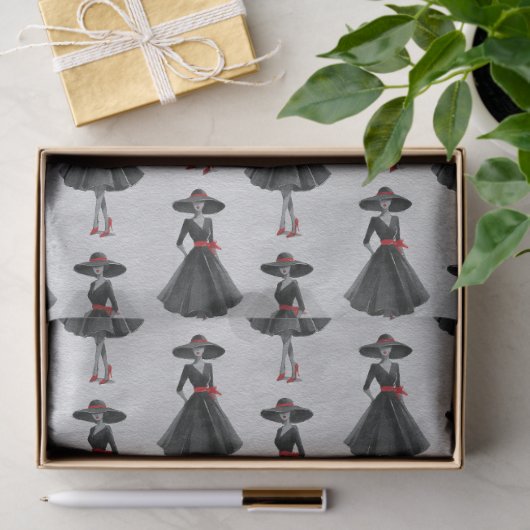 Little Black Dress Society Charcoal Fashion 薄葉紙 (ギフト)