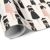 Little Black Dress Society Custom Blush Accent ラッピングペーパー (ロールコーナー)