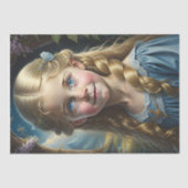 Little blond girl with blue dress v1 薄葉紙 (正面)