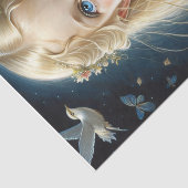 Little blond girl with blue dress v2 薄葉紙 (詳細)