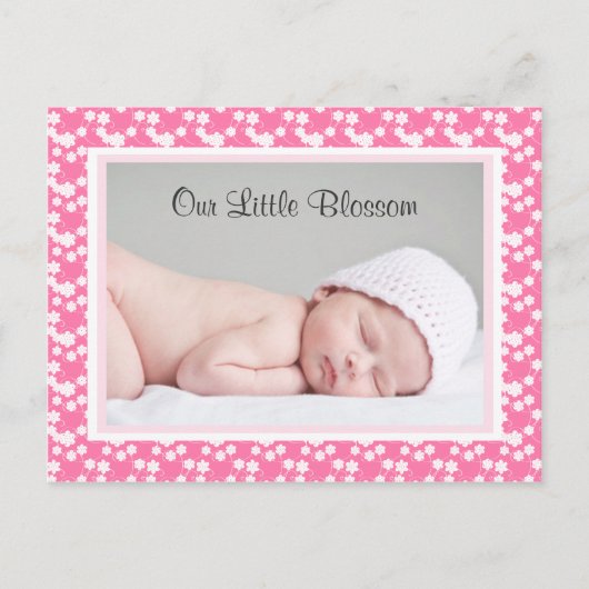 Little Blossomベビー発表カード 案内ポストカード (正面)