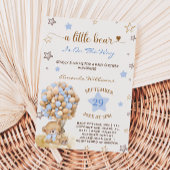 Little Blue Bear 赤ちゃん男の子 シャワー 招待状