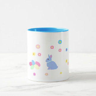Little Blue Bunny Rabbit Kids Easter Mug マグカップ