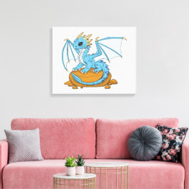 Little Blue Dragon キャンバスプリント