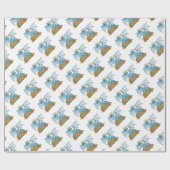 Little Blue Dragon ラッピングペーパー (フラット)